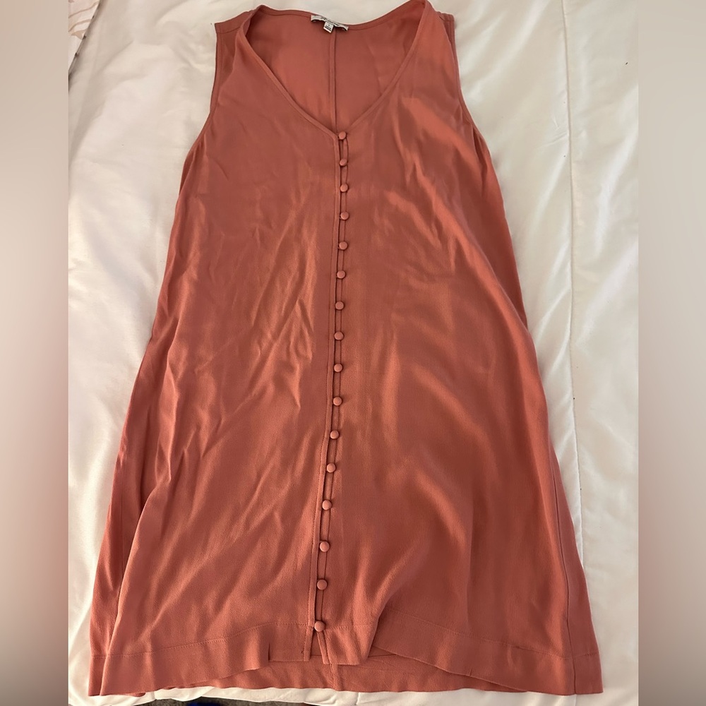 Madewell Terracotta Button-Front Mini Dress